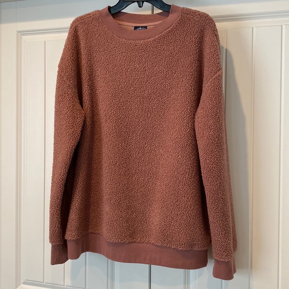 Charles River Apparel Sherpa Lightweight Mauve Sweatshirt Size Medium - Picture 1 of 6